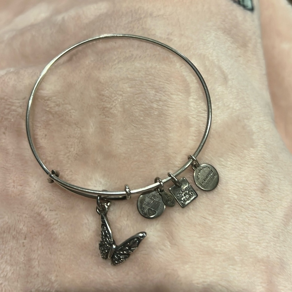 Alex and Ani Silver Butterfly Bracelet